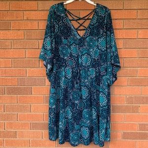 Torrid blue boho dress